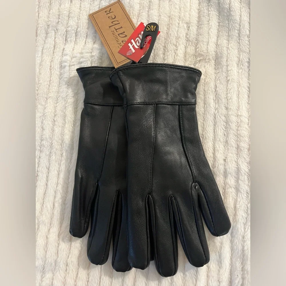 Women's Elegant Black Genuine Leather Gloves